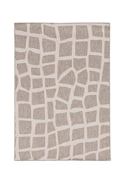 3' X 4' Gray and Ivory Cobblestone Area Rug