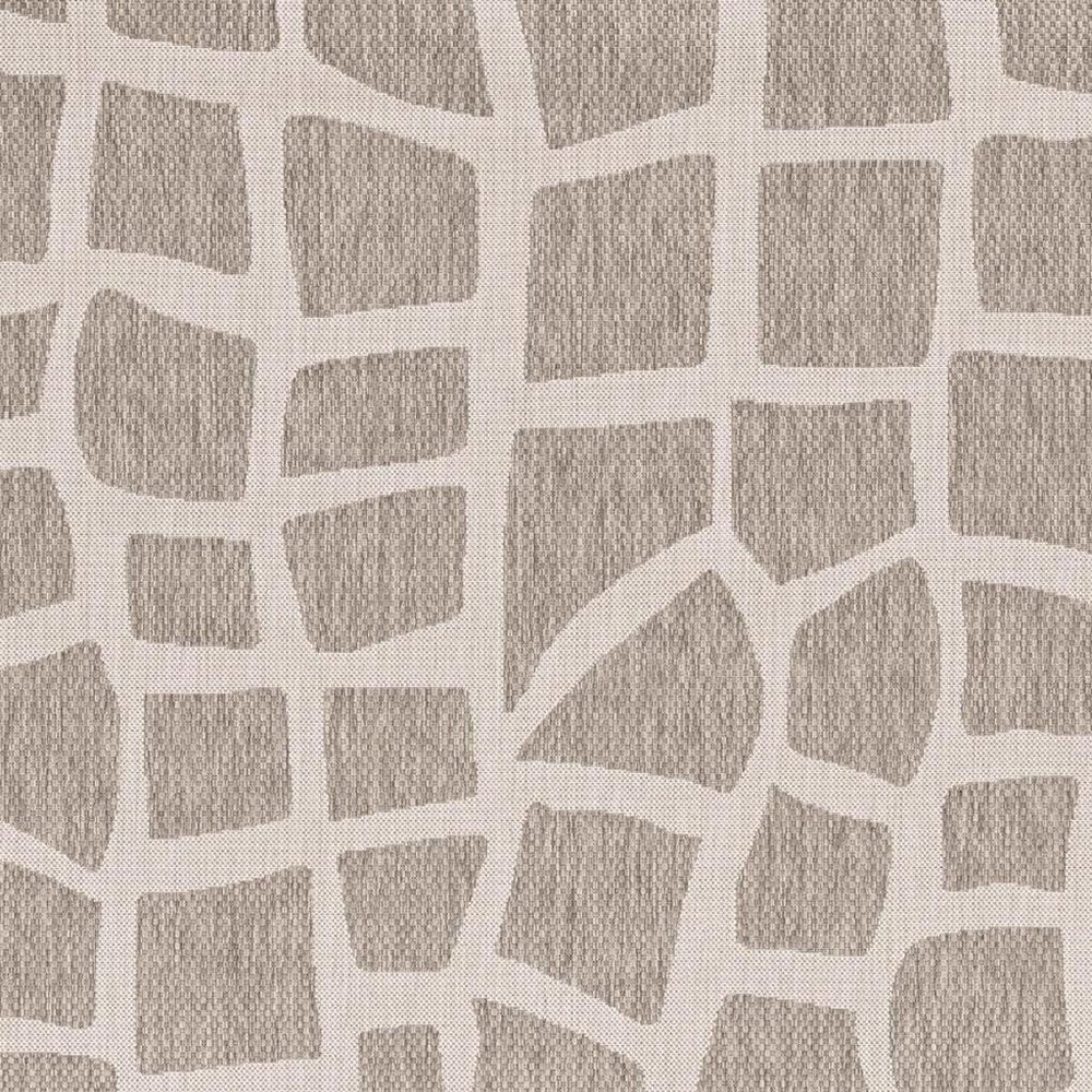 8' X 11' Gray And Ivory Cobblestone Area Rug