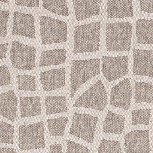 8' X 11' Gray And Ivory Cobblestone Area Rug