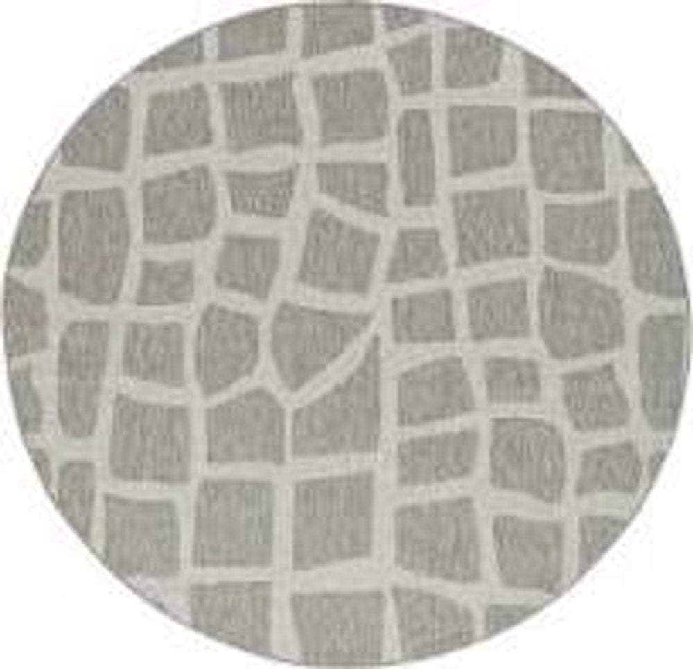 8' Gray Abstract Indoor Outdoor Area Rug