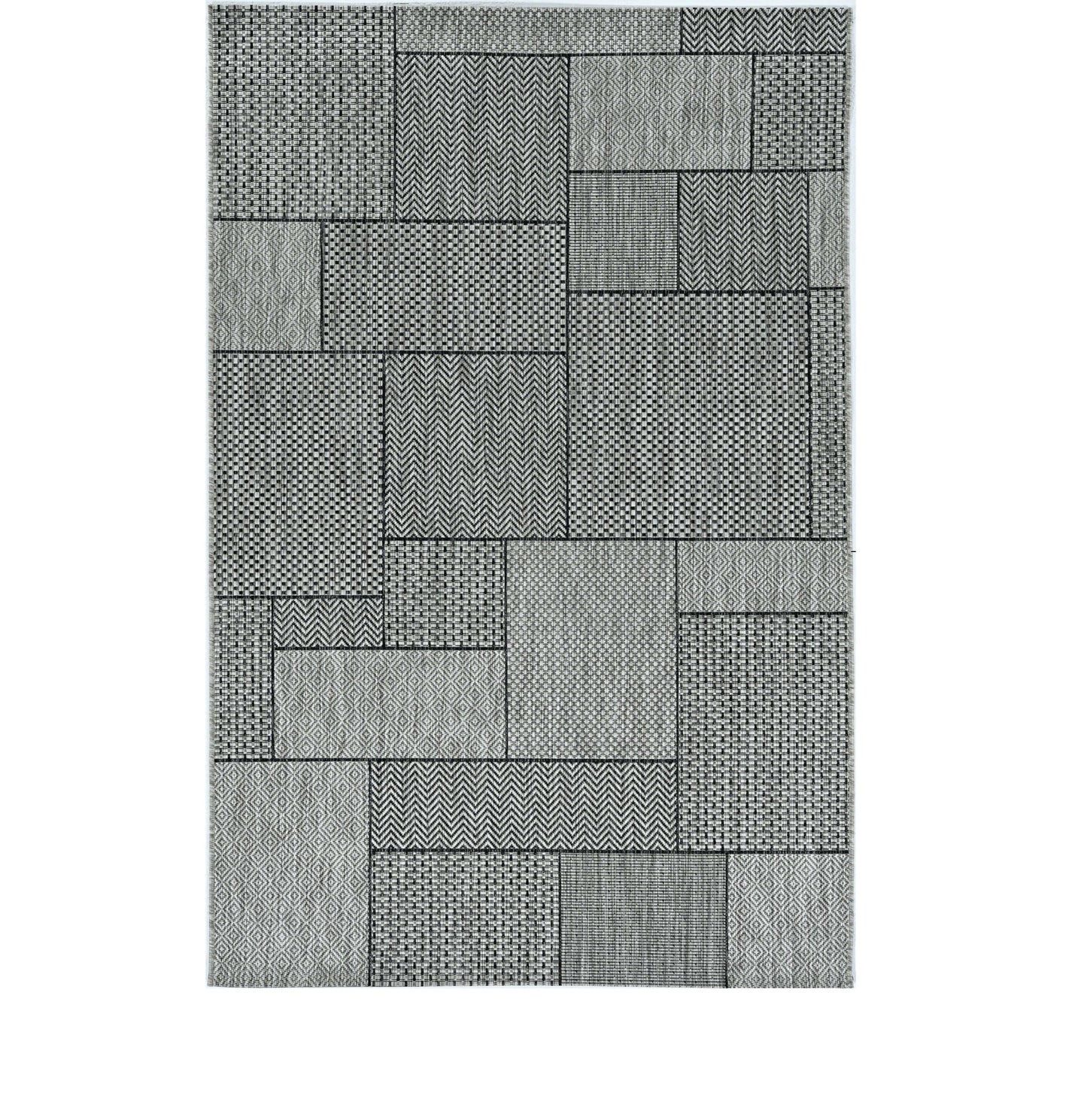 3' X 4' Gray Southwestern Indoor Outdoor Area Rug