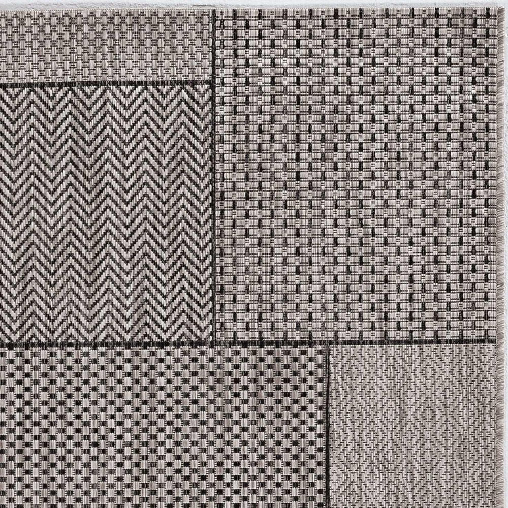 8' X 11' Gray Southwestern Indoor Outdoor Area Rug