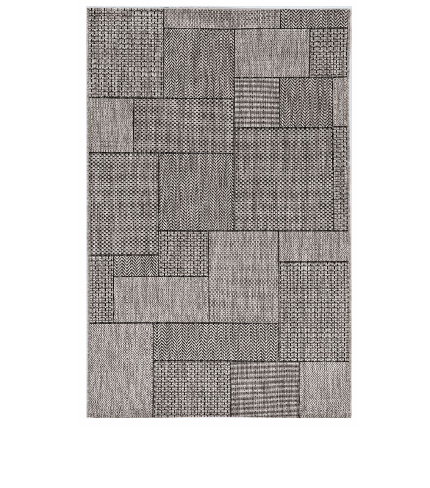 3' X 4' Gray Southwestern Indoor Outdoor Area Rug