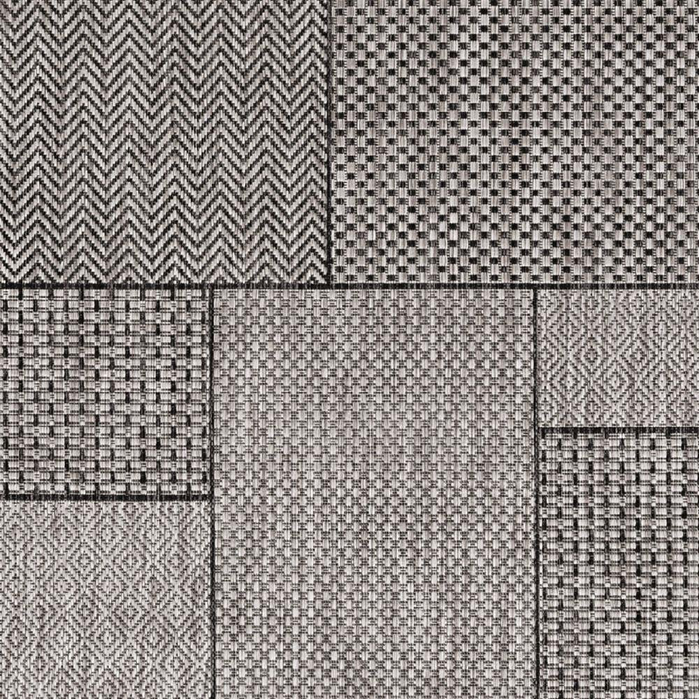 8' X 11' Gray Southwestern Indoor Outdoor Area Rug