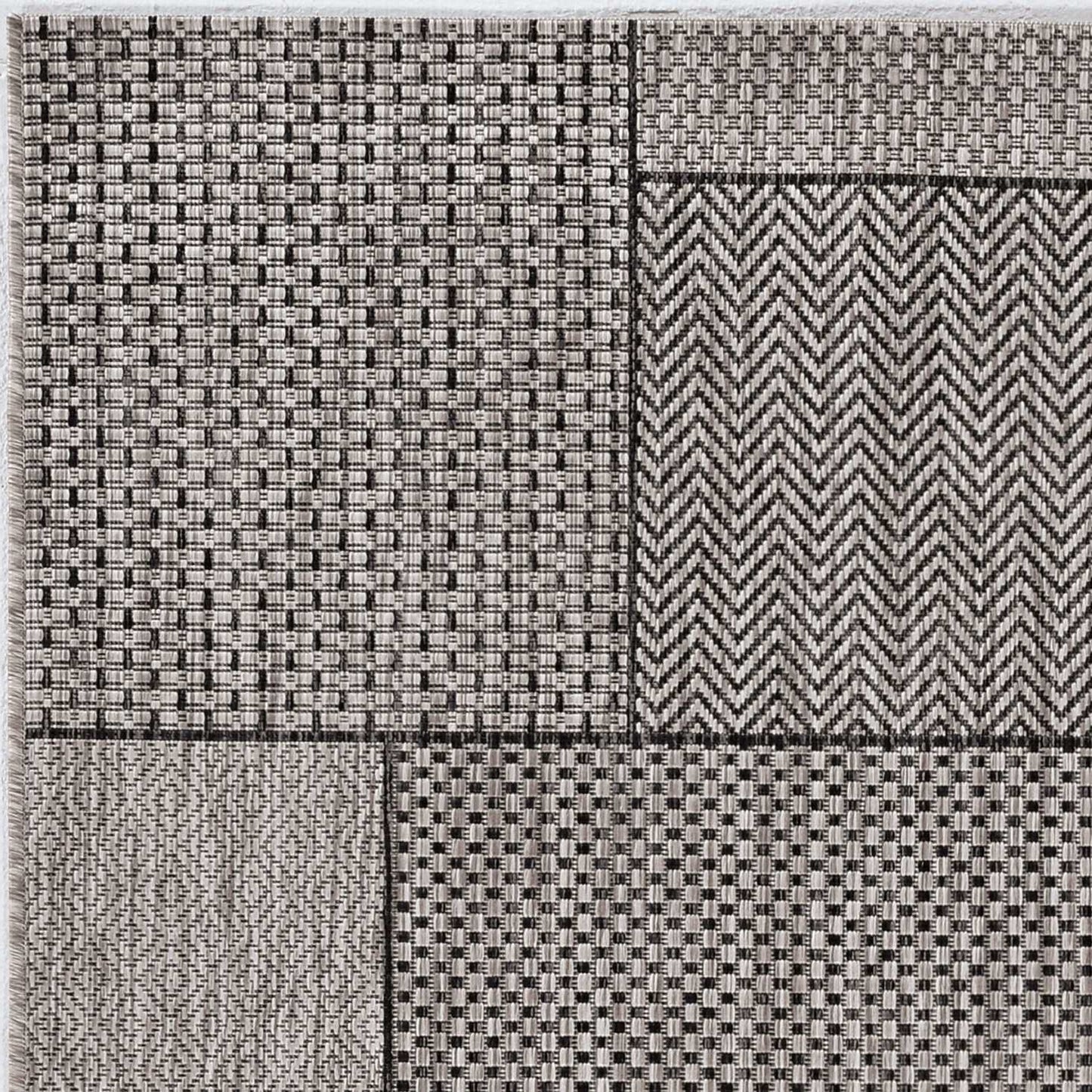 3' X 4' Gray Southwestern Indoor Outdoor Area Rug