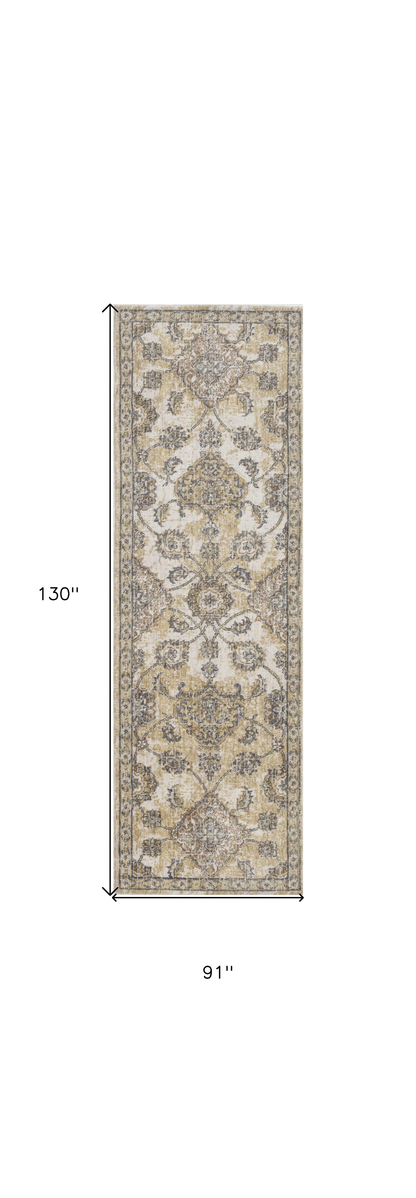 108 X 156 Ivory  Sand Wool Rug