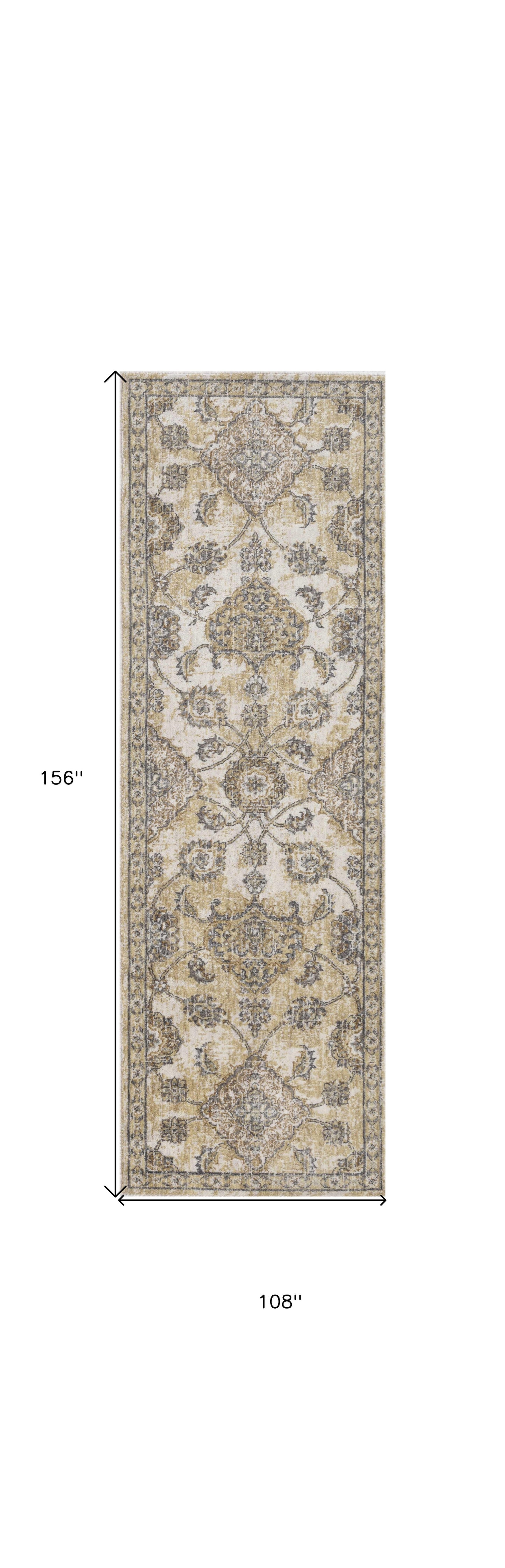 108 X 156 Ivory  Sand Wool Rug