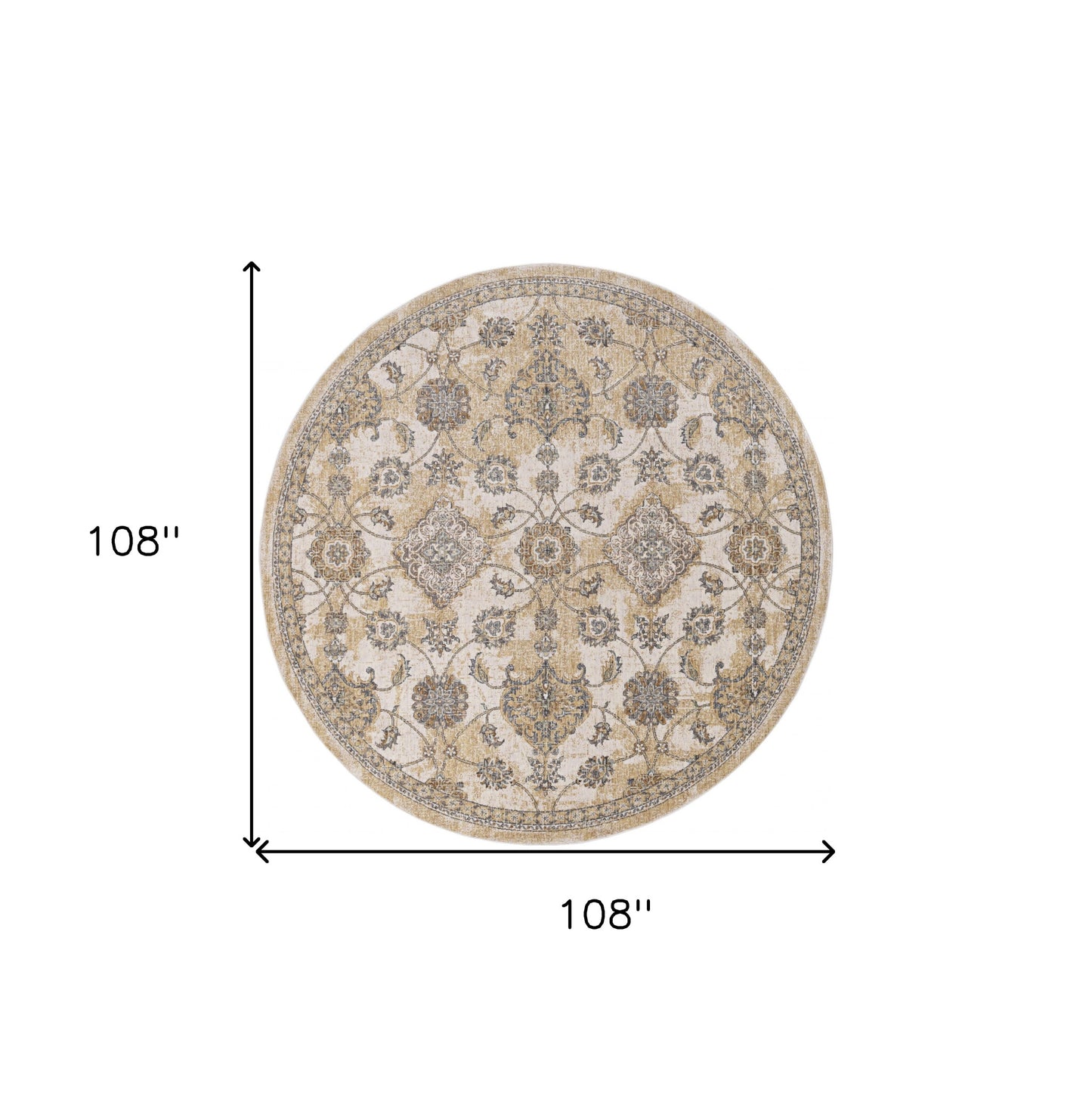 108 X 156 Ivory  Sand Wool Rug