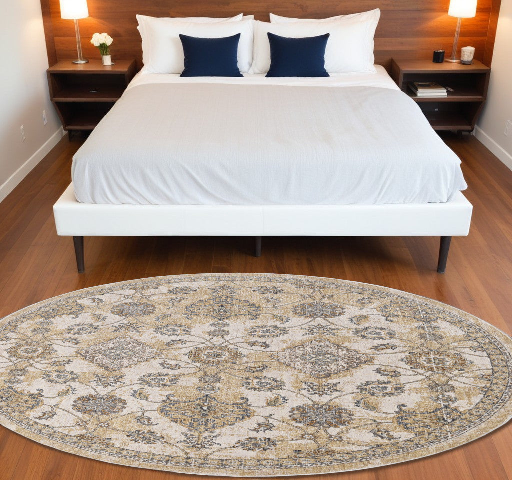 108 X 156 Ivory  Sand Wool Rug