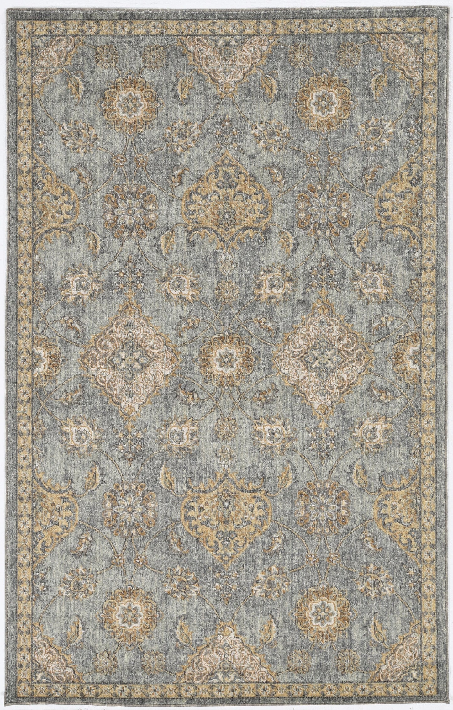 91 X 130 Sage Green Wool Rug