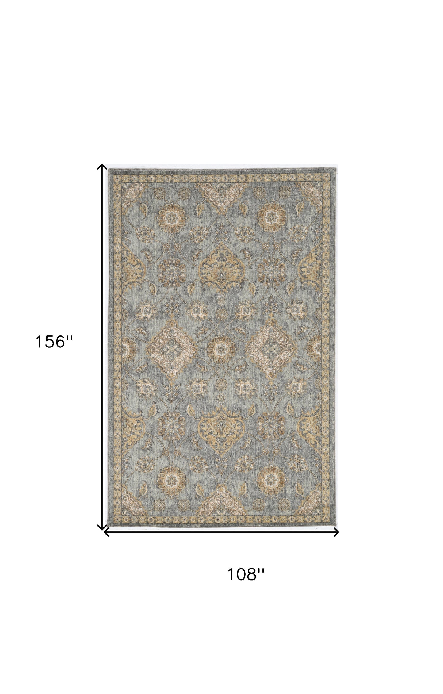 91 X 130 Sage Green Wool Rug