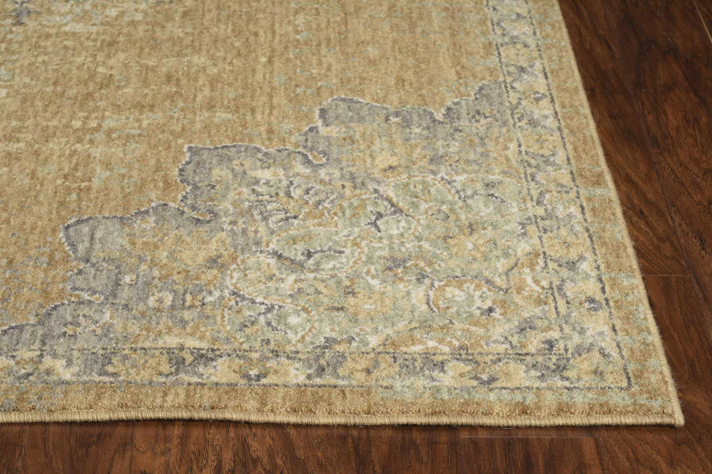 2' X 3' Coffee Wool Medallion Area Rug