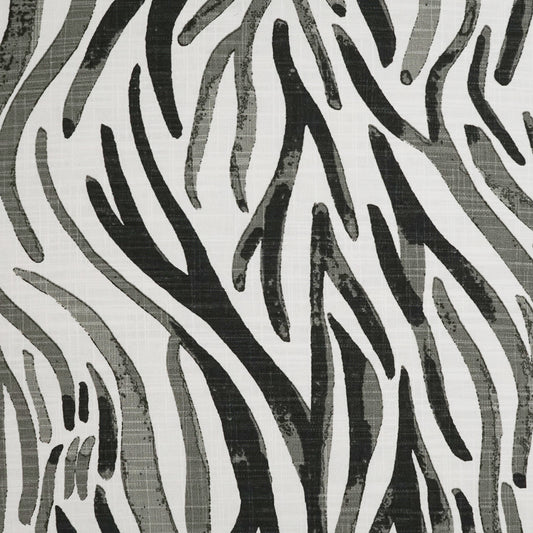 D.V. KAP HOME 3753-O-YARD Babur Fabric - Onyx Abstract  Black, Grey   - Babur