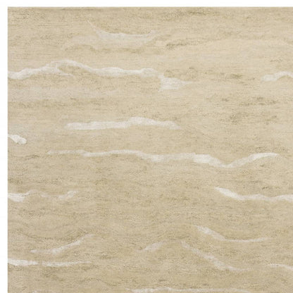3' X 5' Beige And Ivory Abstract Hand Tufted Area Rug