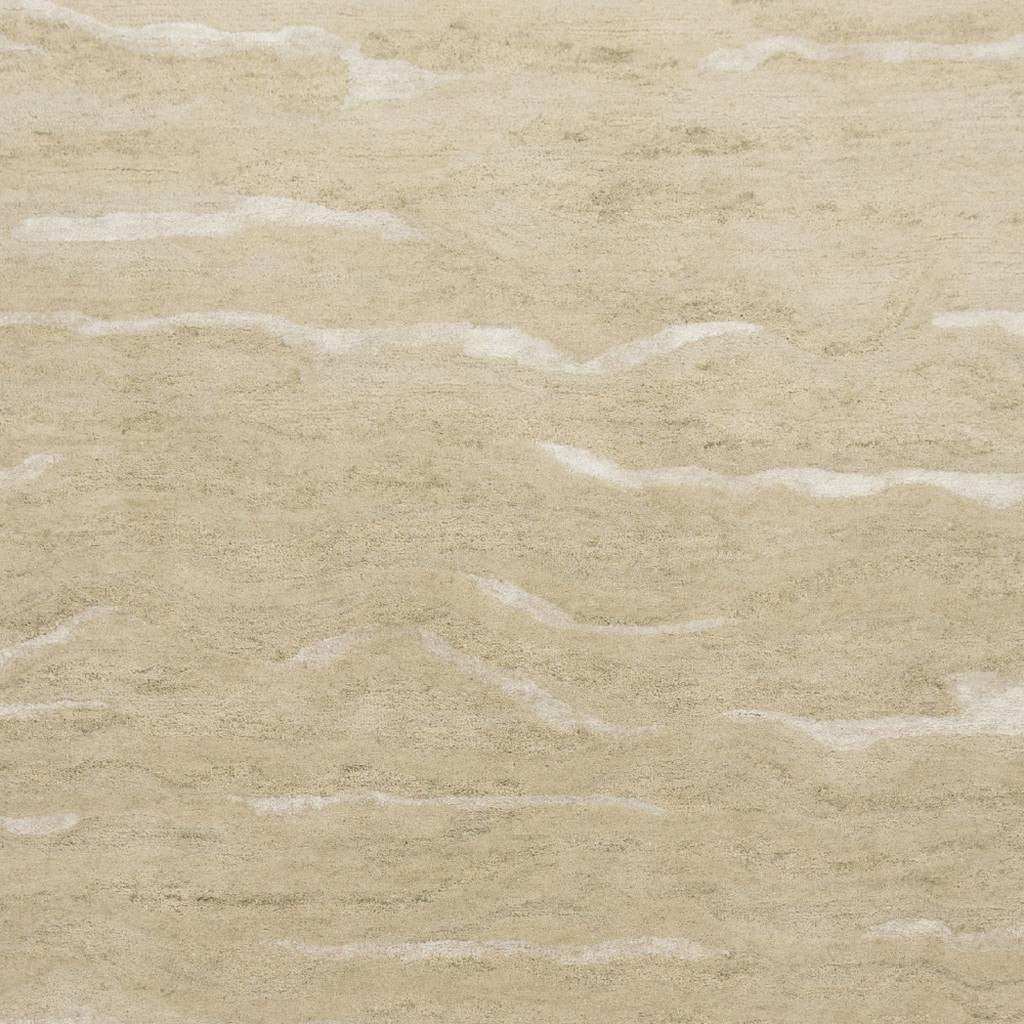 3' X 5' Beige And Ivory Abstract Hand Tufted Area Rug