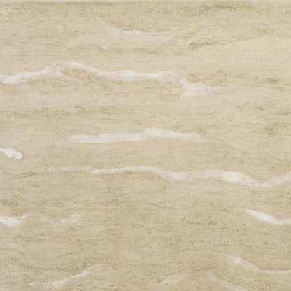 3' X 5' Beige And Ivory Abstract Hand Tufted Area Rug