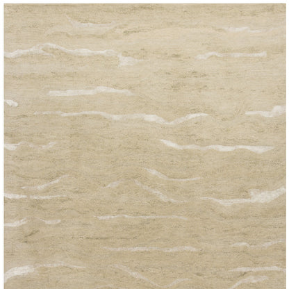 3' X 5' Beige And Ivory Abstract Hand Tufted Area Rug