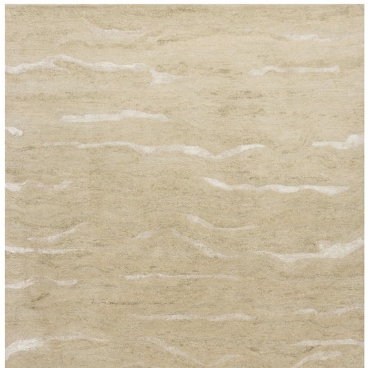 5' X 7' Beige Hand Tufted Abstract Indoor Area Rug