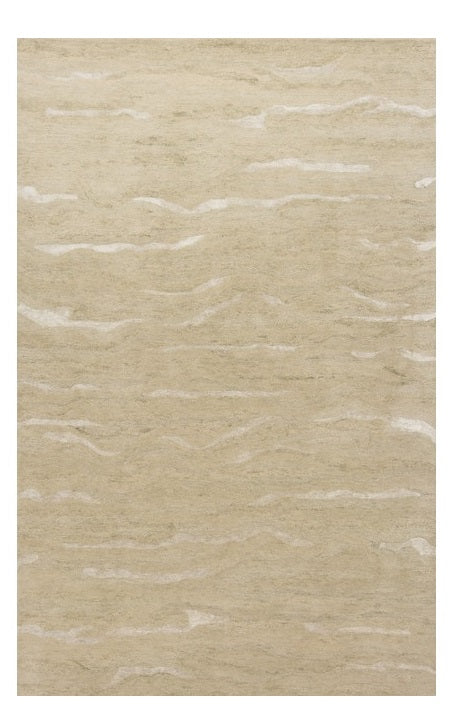 5' X 7' Beige Hand Tufted Abstract Indoor Area Rug