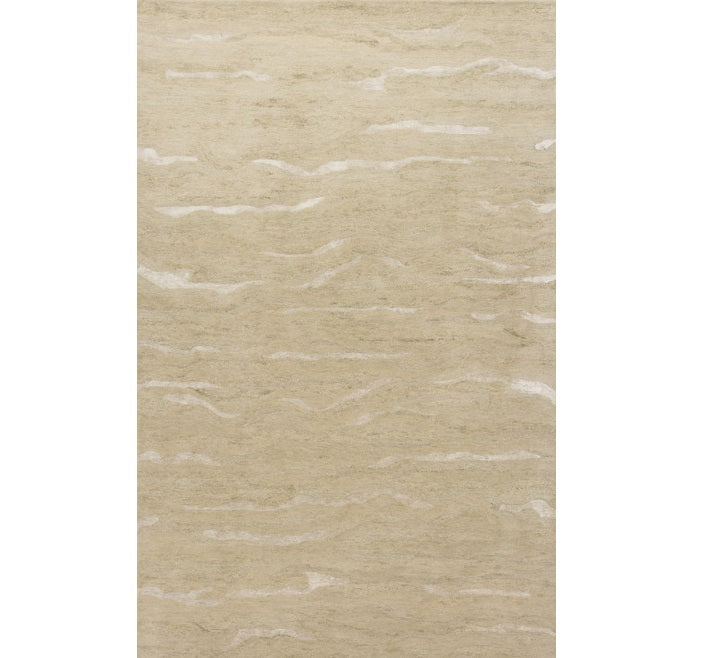 5' X 7' Beige Hand Tufted Abstract Indoor Area Rug