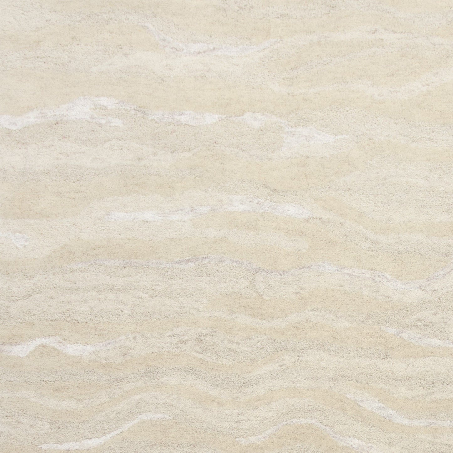 9' X 12' Beige And Ivory Abstract Hand Tufted Area Rug