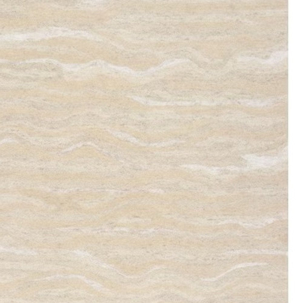 3' X 5' Beige And Ivory Wool Abstract Hand Tufted Area Rug