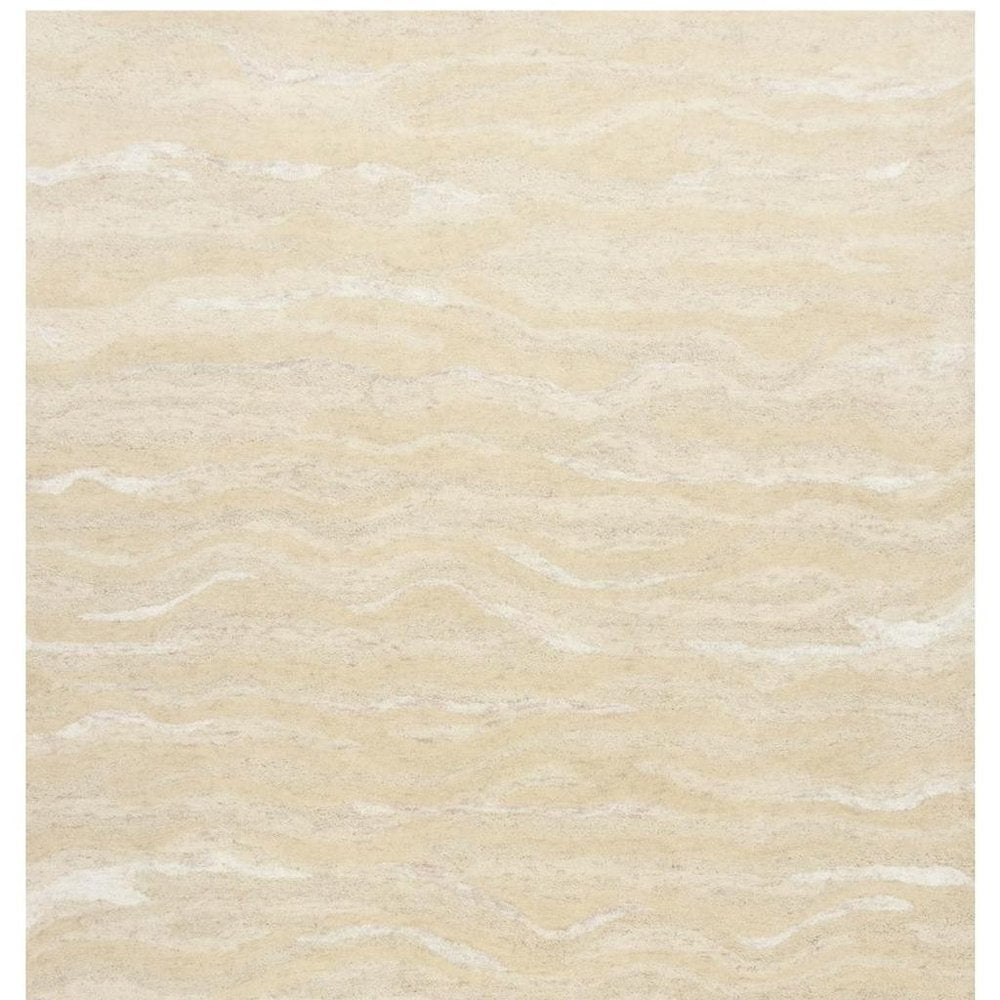 9' X 12' Beige And Ivory Abstract Hand Tufted Area Rug