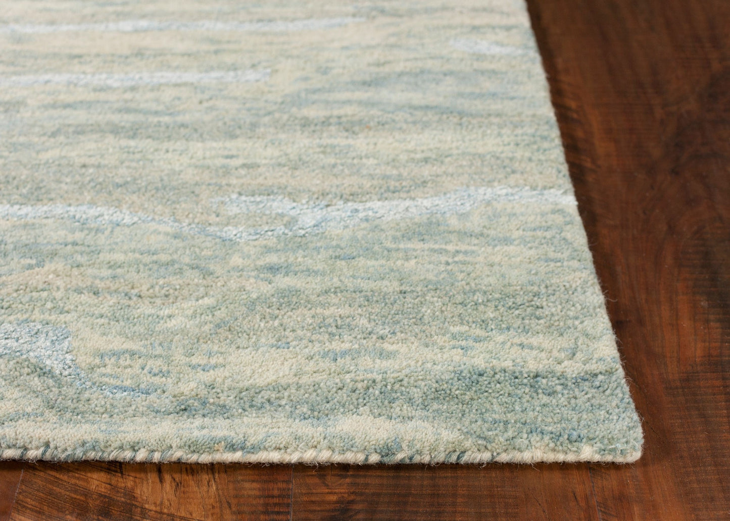 3' X 5' Seafoam Blue Hand Tufted Abstract Indoor Area Rug