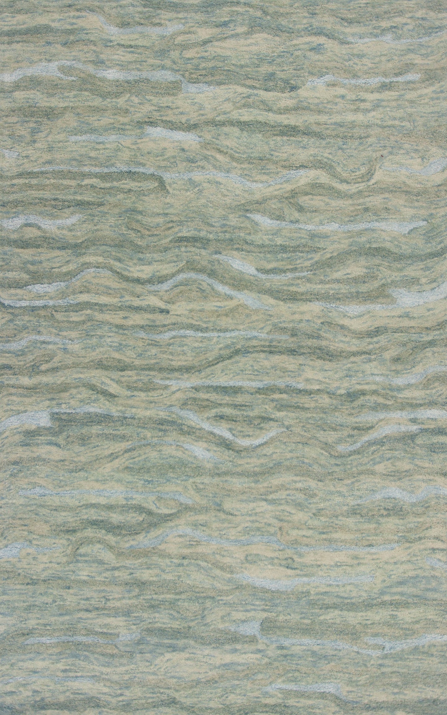 3' X 5' Seafoam Blue Hand Tufted Abstract Indoor Area Rug