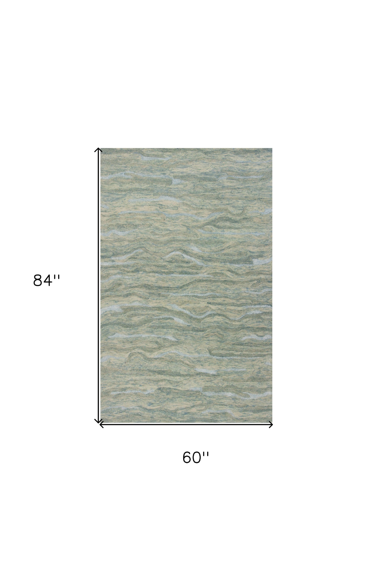 8' X 10' Seafoam Blue Hand Tufted Abstract Indoor Area Rug