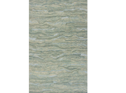 5' X 7' Seafoam Blue Hand Tufted Abstract Indoor Area Rug