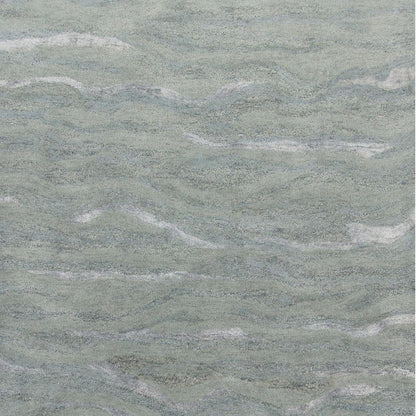 3' X 5' Slate Gray And Ivory Abstract Hand Tufted Area Rug