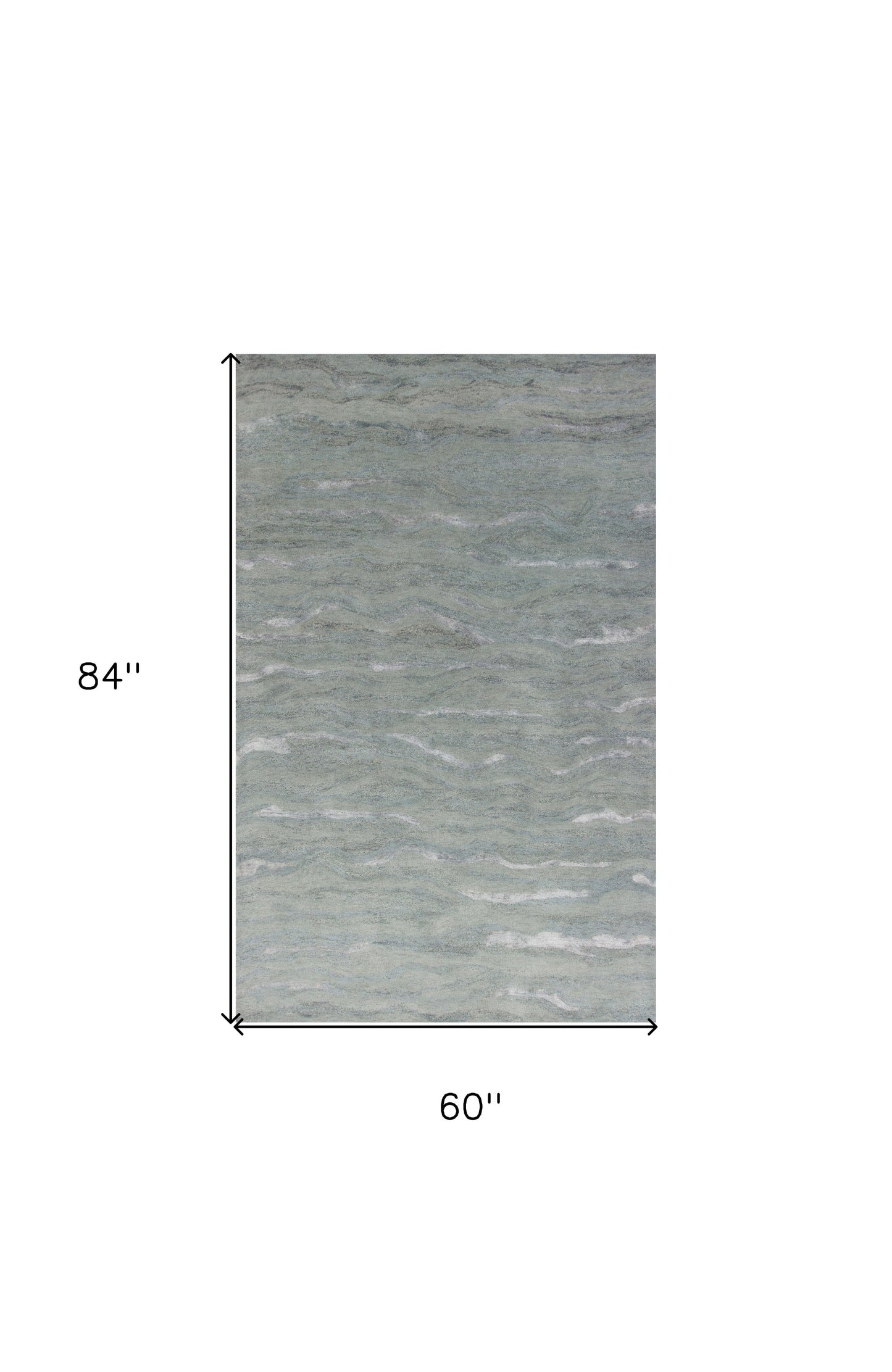 3' X 5' Slate Gray And Ivory Abstract Hand Tufted Area Rug