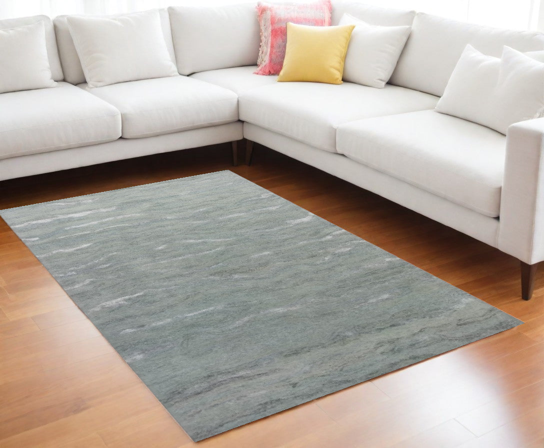 90 X 114 Slate Wool Or Viscose Rug