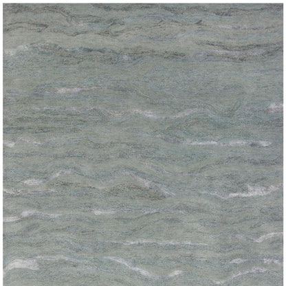 3' X 5' Slate Gray And Ivory Abstract Hand Tufted Area Rug