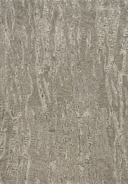 3' X 5' Sand And Gray Abstract Hand Tufted Area Rug