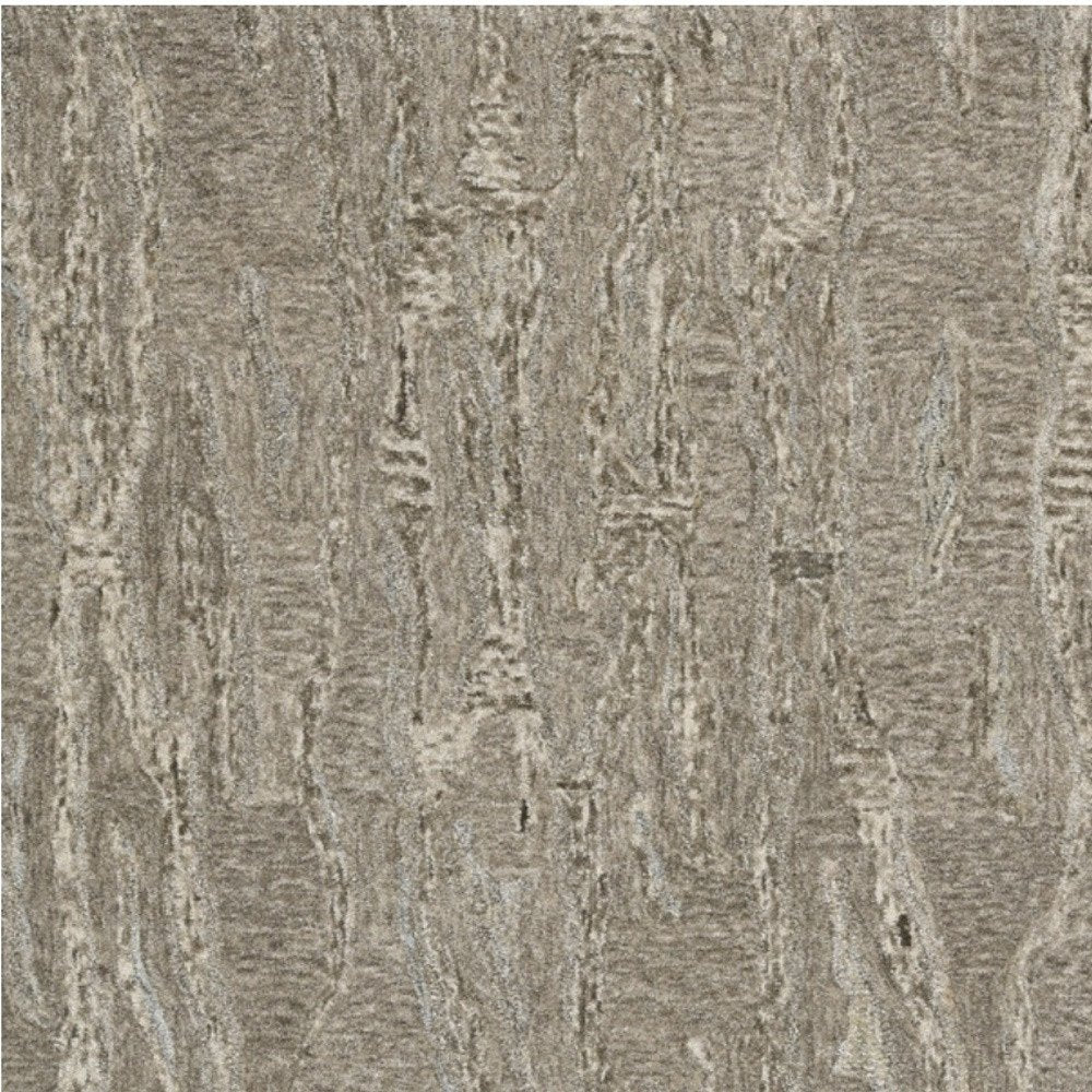 3' X 5' Sand And Gray Abstract Hand Tufted Area Rug