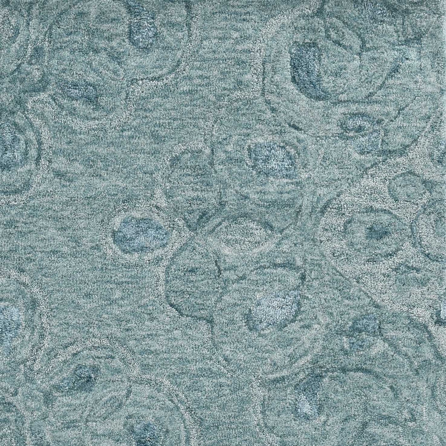 5' X 7' Seafoam Wool Hand Tufted Area Rug