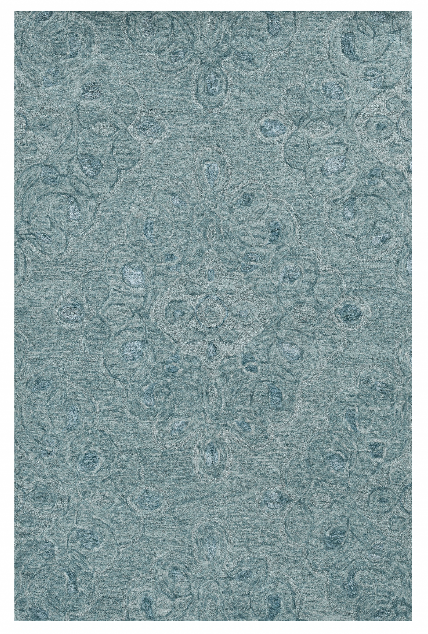 5' X 7' Seafoam Wool Hand Tufted Area Rug