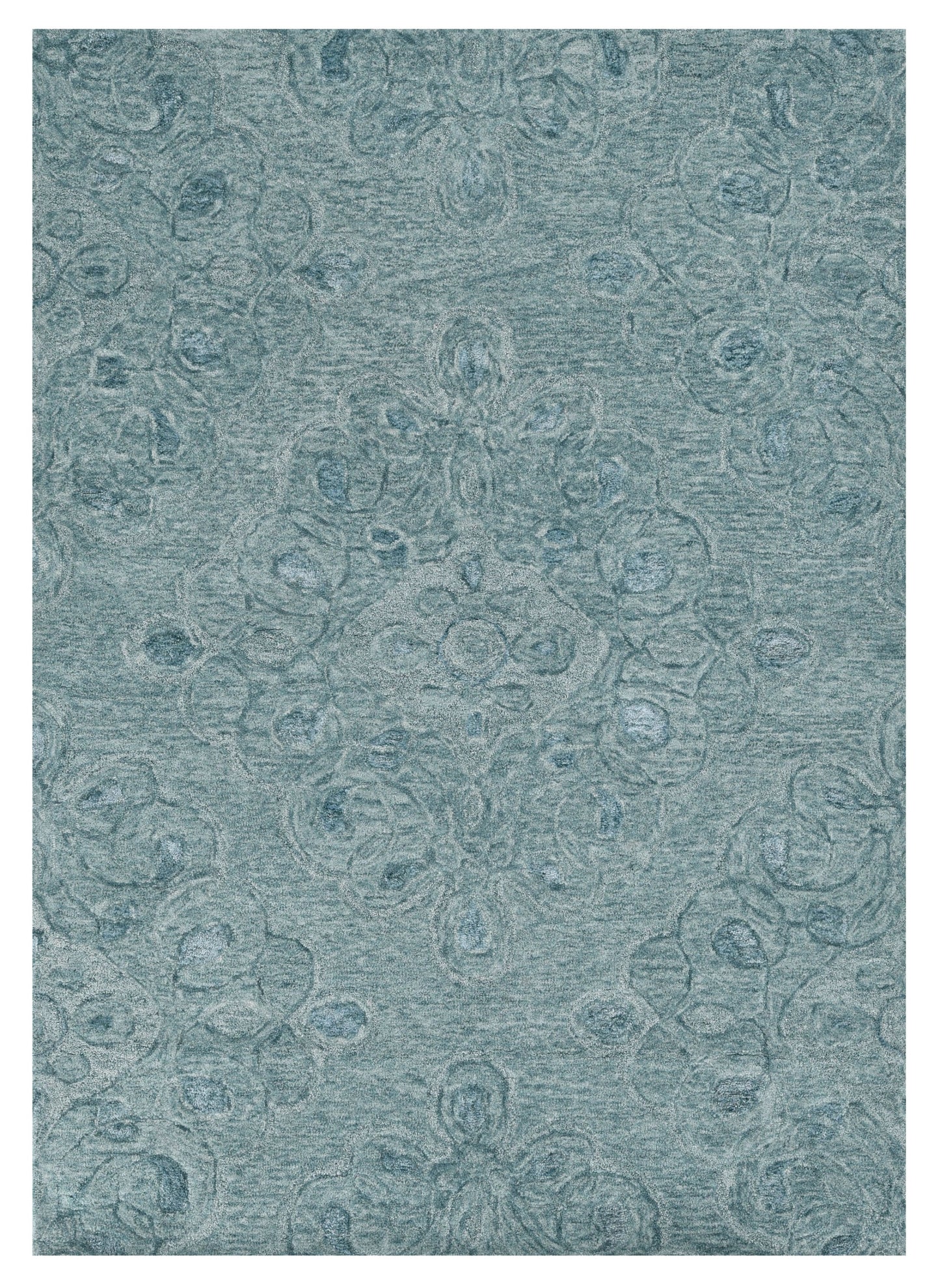 5' X 7' Seafoam Wool Hand Tufted Area Rug