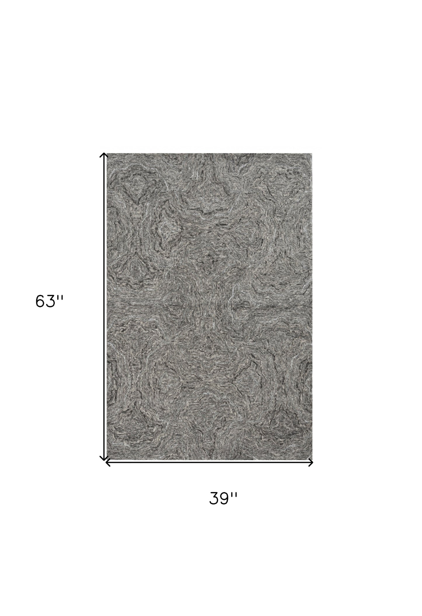 8' X 10' Grey Hand Tufted Abstract Indoor Area Rug