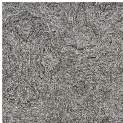 3' X 5' Gray And Dark Gray Abstract Hand Tufted Area Rug