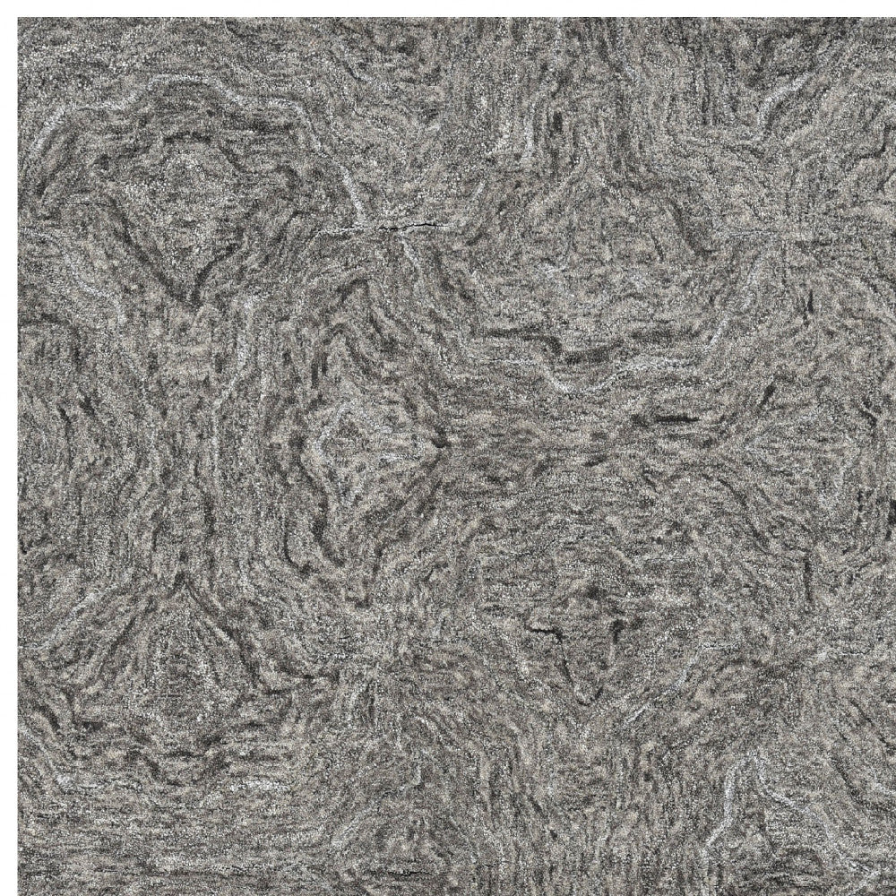 8' X 10' Grey Hand Tufted Abstract Indoor Area Rug