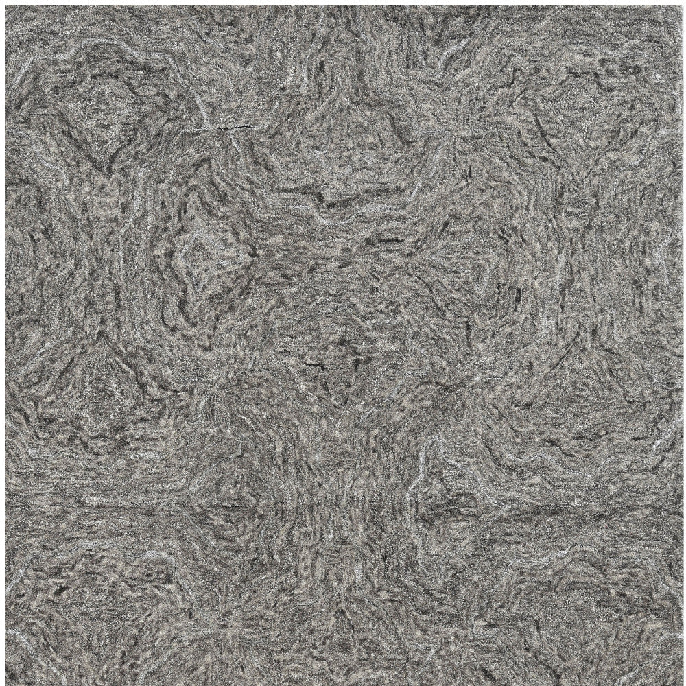 8' X 10' Grey Hand Tufted Abstract Indoor Area Rug