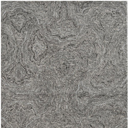 3' X 5' Gray And Dark Gray Abstract Hand Tufted Area Rug