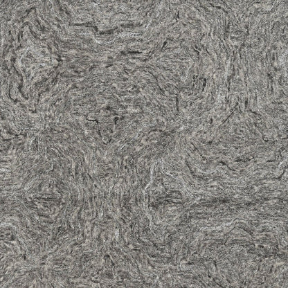 8' X 10' Gray And Dark Gray Wool Abstract Hand Tufted Area Rug
