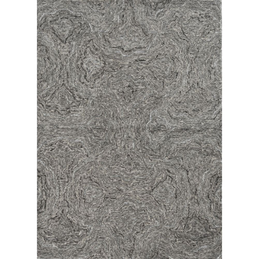 8' X 10' Grey Hand Tufted Abstract Indoor Area Rug