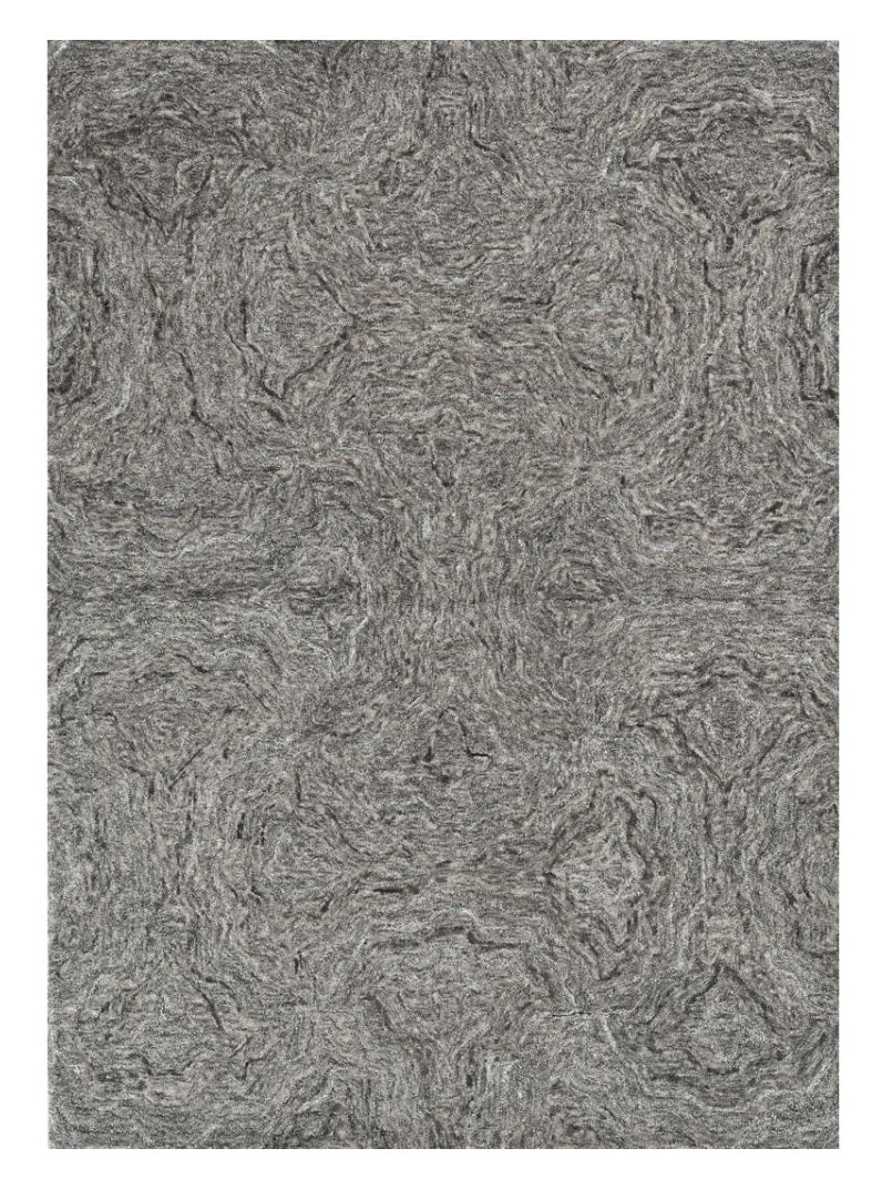 8' X 10' Grey Hand Tufted Abstract Indoor Area Rug