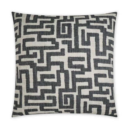 D.V. KAP HOME   24" x 24" Giotto Pillow - Black Global, Geometric    - 3754-B-2424