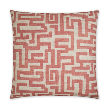 D.V. KAP HOME   24" x 24" Giotto Pillow - Rose Global, Geometric    - 3754-R-2424